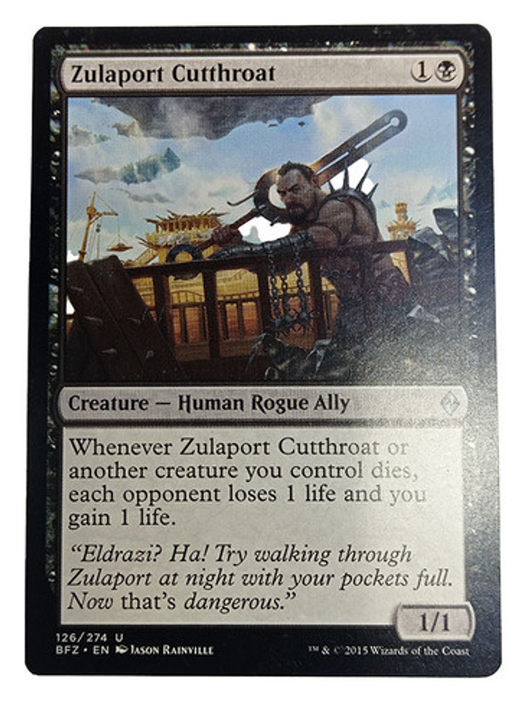 Carta Magic Zulaport Cutthroat [zendikar] Mtg Human Rogue 1