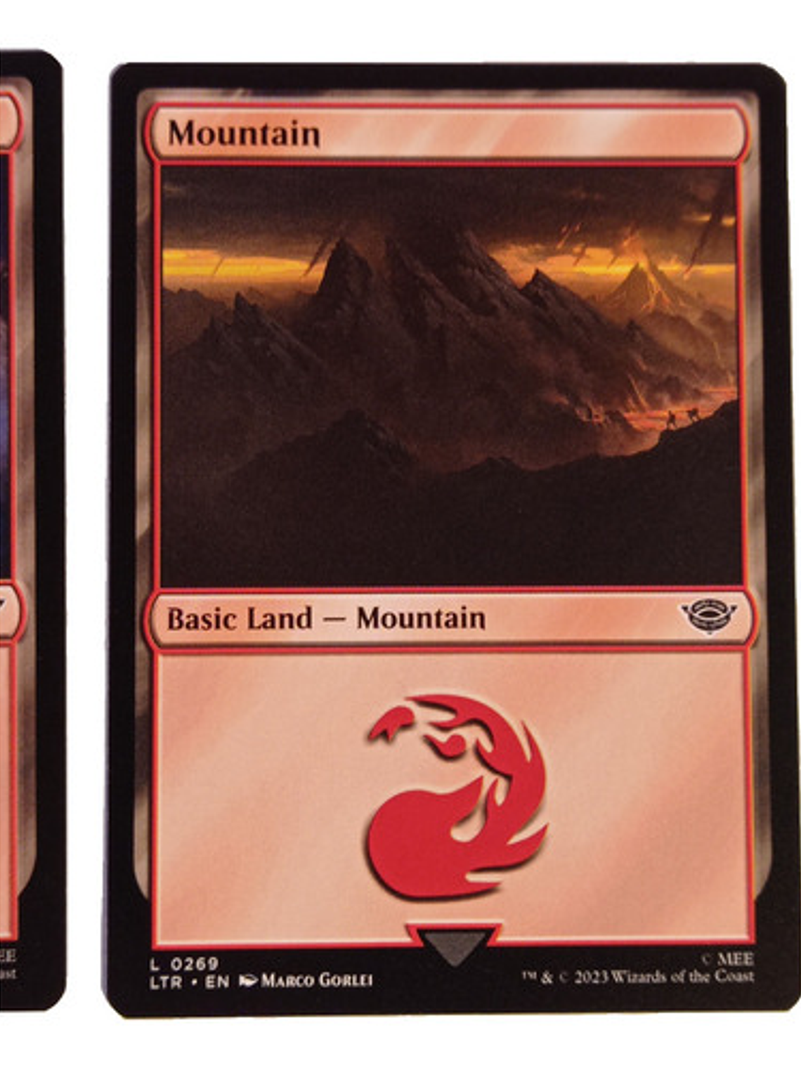 2 Cartas Magic Lord Of The Rings Mountain Lands Mtg Lotr 3
