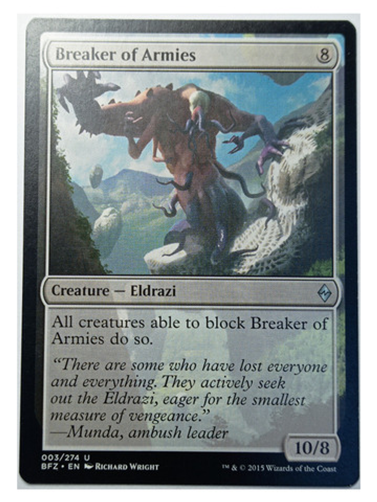 Carta Magic Breaker Of Armies [zendikar] Mtg Eldrazi 1