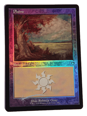 Carta Magic Commander Masters Plains Land (foil) Mtg