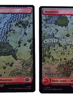2 Cartas Magic Lord Of The Rings Mountain Lands (foil) Mtg