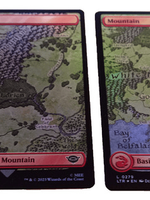 2 Cartas Magic Lord Of The Rings Mountain Lands (foil) Mtg