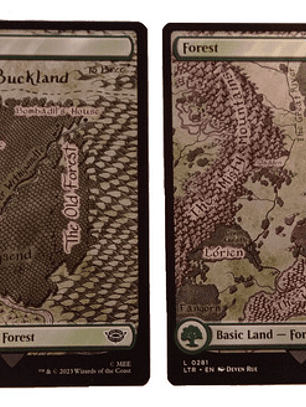 2 Cartas Magic Lord Of The Rings Forest Lands Mtg Lotr