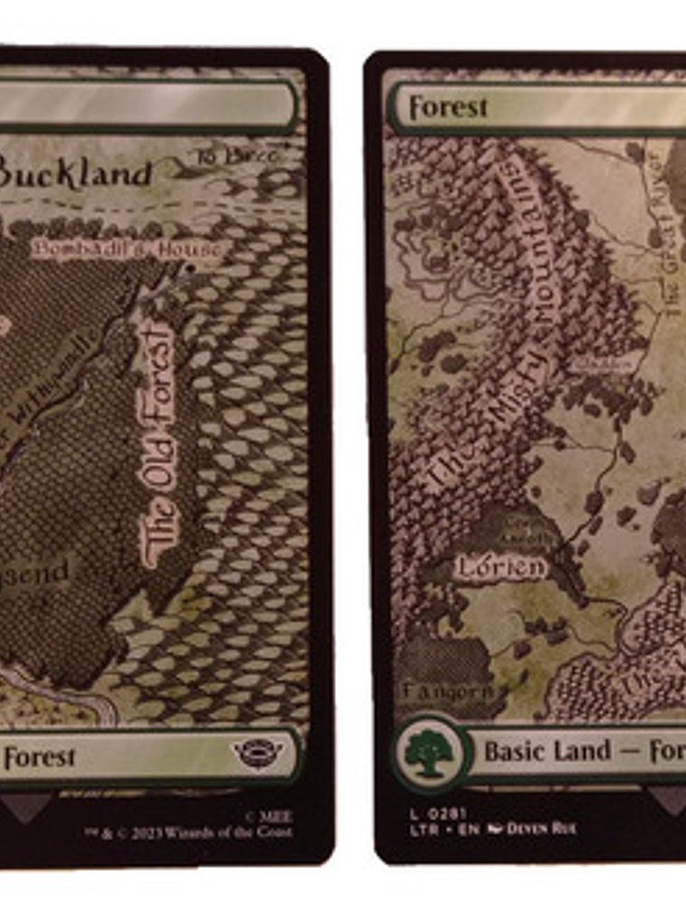 2 Cartas Magic Lord Of The Rings Forest Lands Mtg Lotr 1