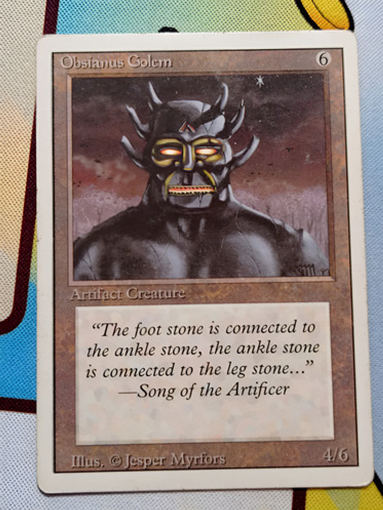 Carta Magic Obsianus Golem 1994 Revised Ed Mtg Obsianus Gole 1