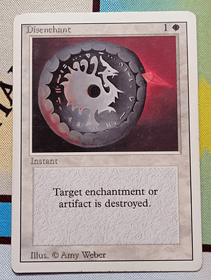 Carta Magic Disenchant 1994 Revised Ed Mtg Disenchant