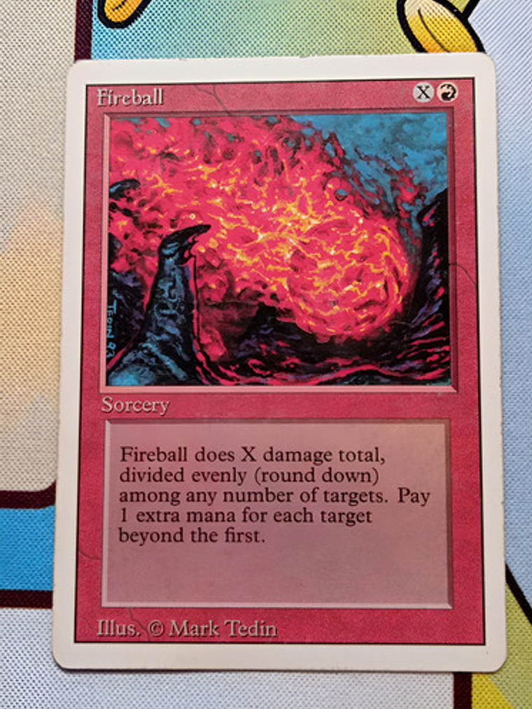 Carta Magic Fireball 1994 Revised Ed Mtg Fireball 1