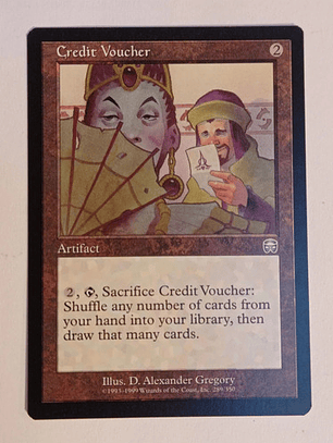 Carta Magic Credit Voucher [mercadian Masques] Mtg Artifact 