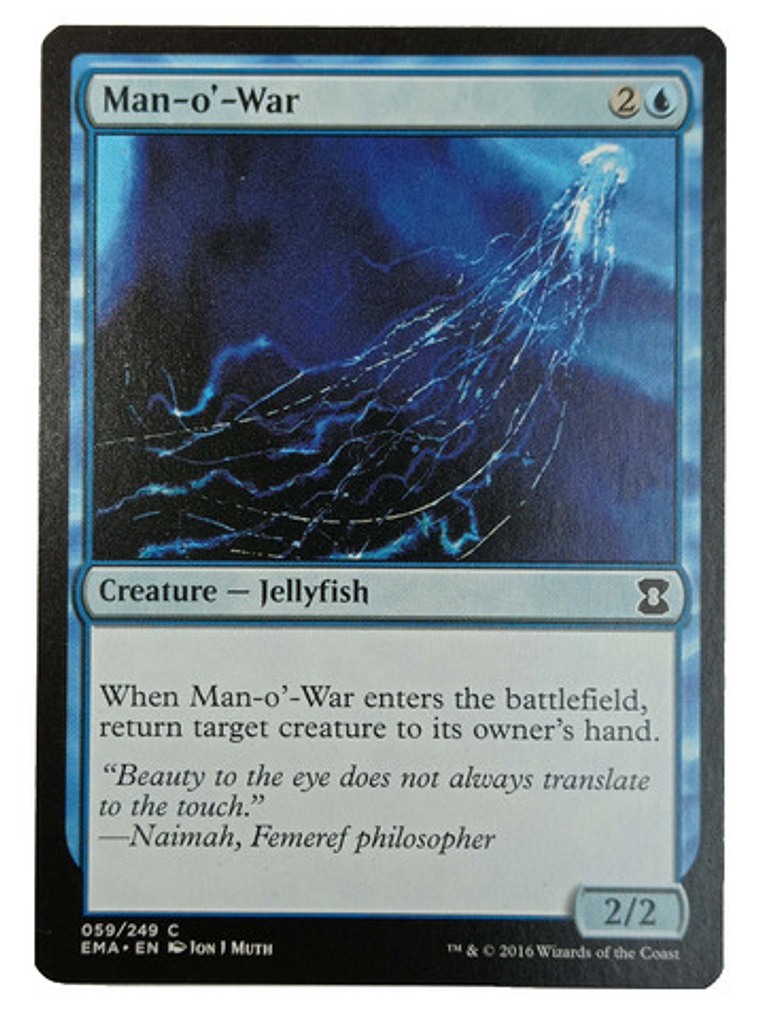 Carta Magic Man-o'-war [eternal Masters] Mtg Jellyfish 1