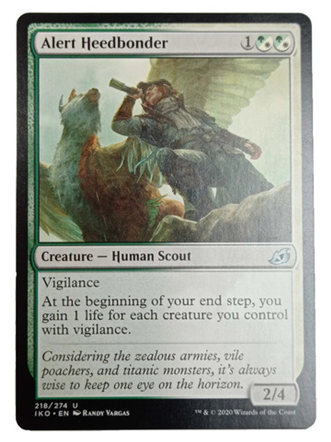 Carta Magic Alert Heedbonder [ikoria] Mtg Scout Alert Heedbo 1