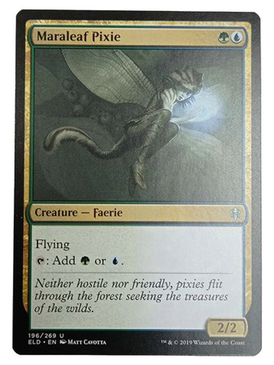 Carta Magic Maraleaf Pixie [eldraine] Mtg Faerie Maraleaf Pi 1