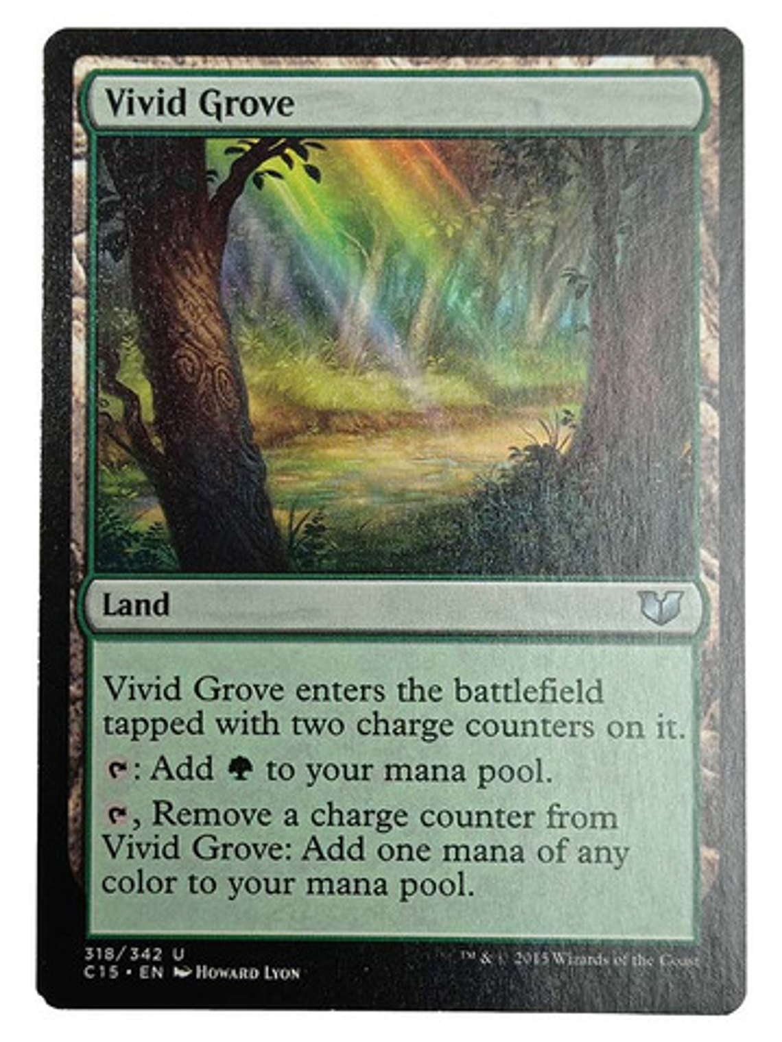 Carta Magic Vivid Grove [c15] Mtg Land 1