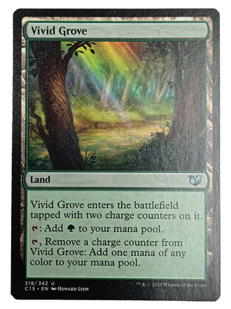 Carta Magic Vivid Grove [c15] Mtg Land 1