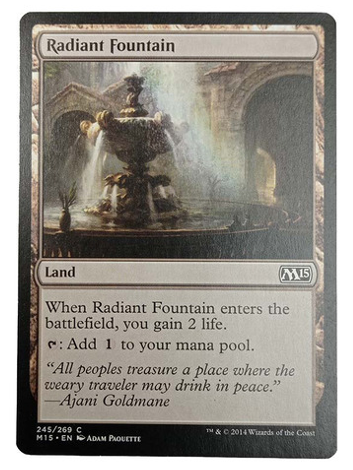 Carta Magic Radiant Fountain [m15] Mtg Land 1