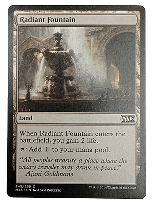 Carta Magic Radiant Fountain [m15] Mtg Land