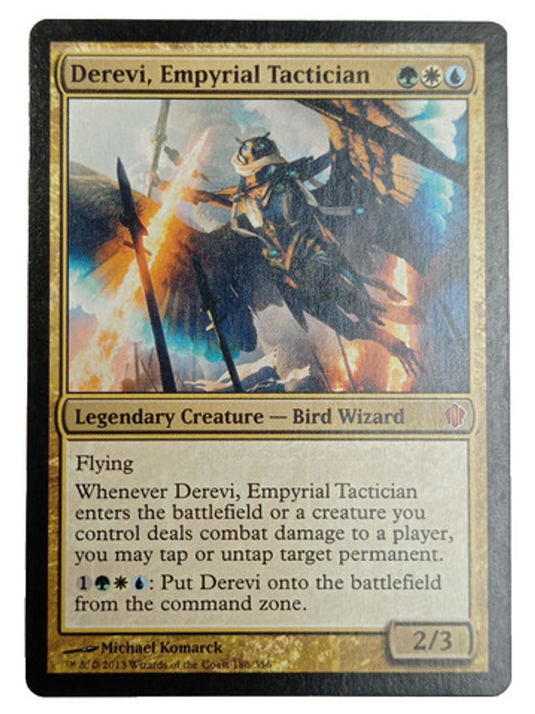 Carta Magic Derevi Empyrial Tactician [c13] Mtg Bird Wizard 1
