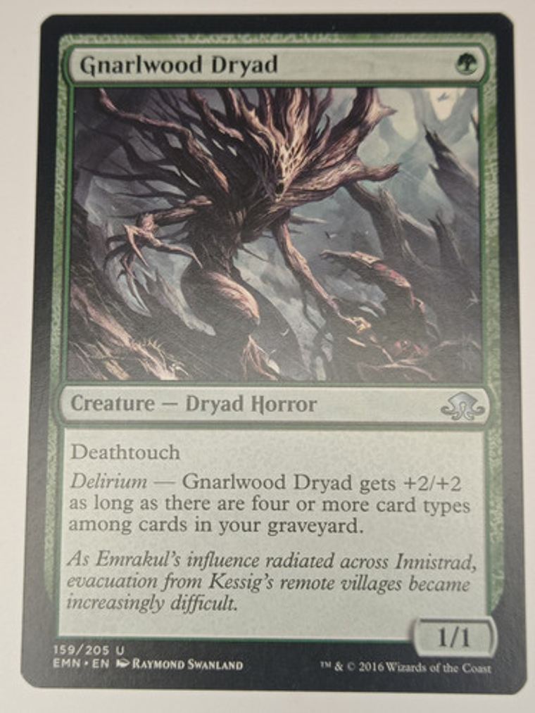 Carta Magic Gnarlwood Dryad [eldritch Moon] Mtg Horror 1