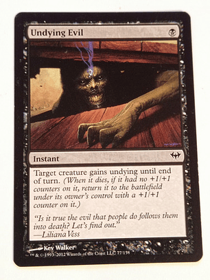 Carta Magic Undying Evil [dark Ascension] Mtg Instant