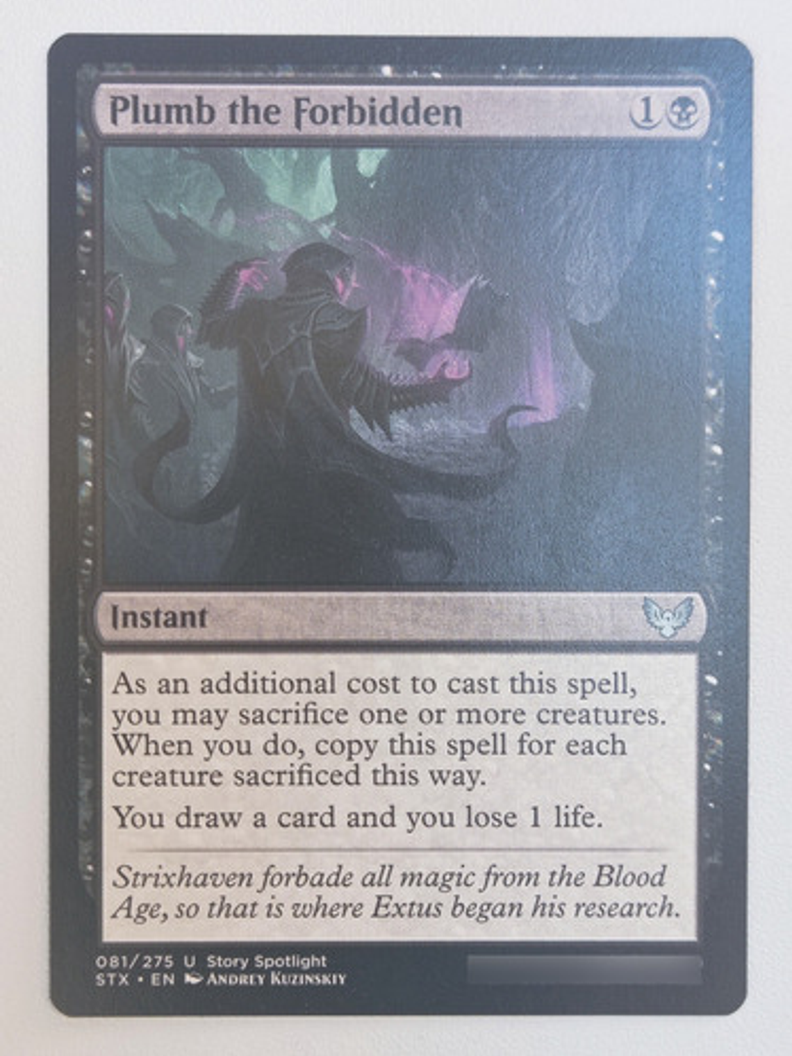 Carta Magic Plumb The Forbidden [strixhaven School] Mtg 1