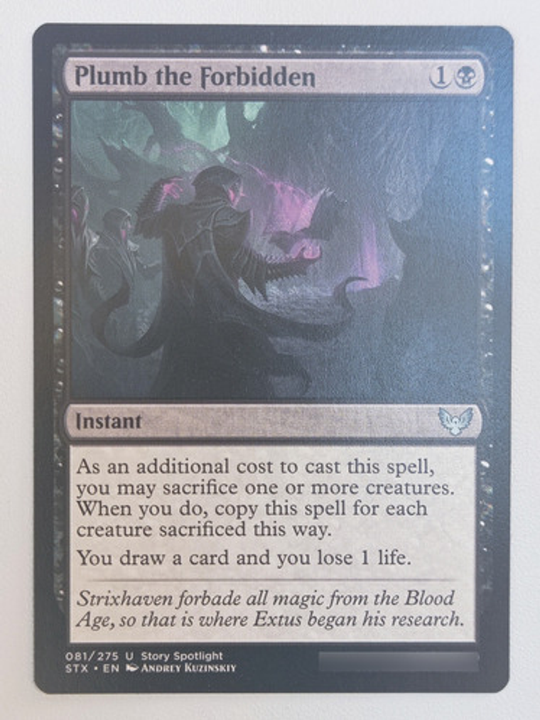 Carta Magic Plumb The Forbidden [strixhaven School] Mtg 1