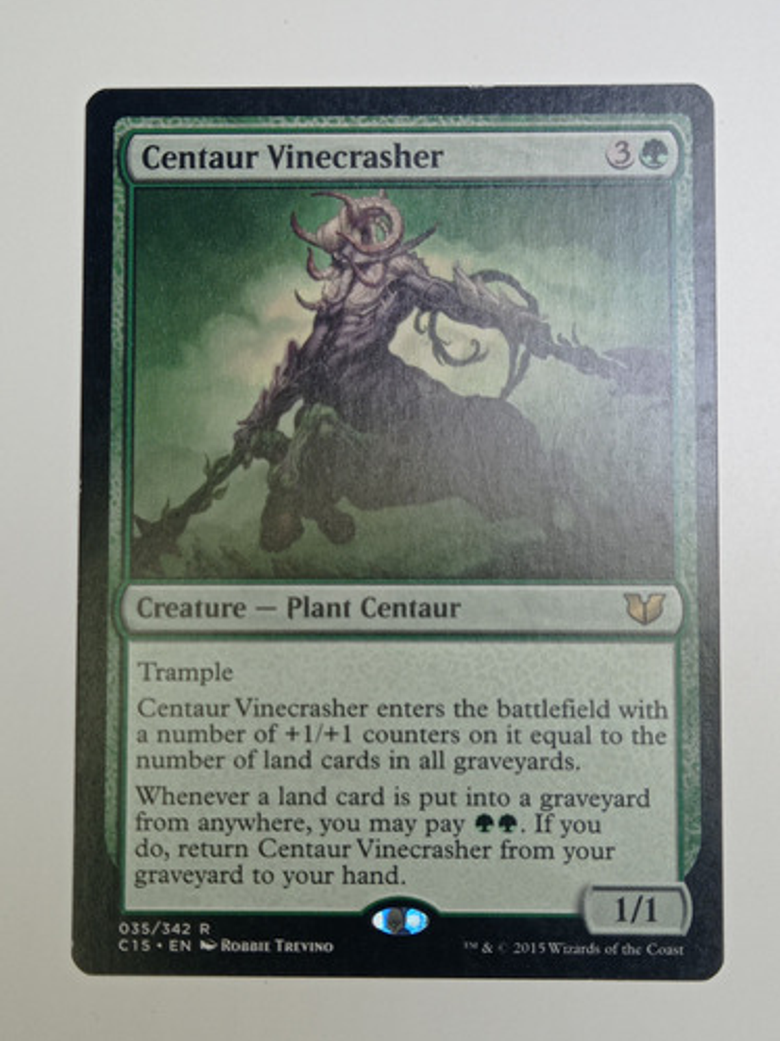 Carta Magic Centaur Vinecrasher [c15] Mtg Creature 1
