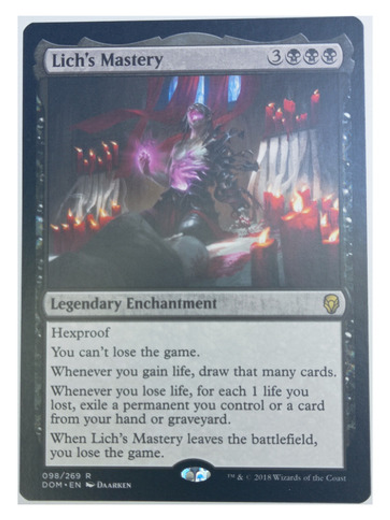 Carta Magic Lich's Mastery [dominaria] Mtg Enchantment 1