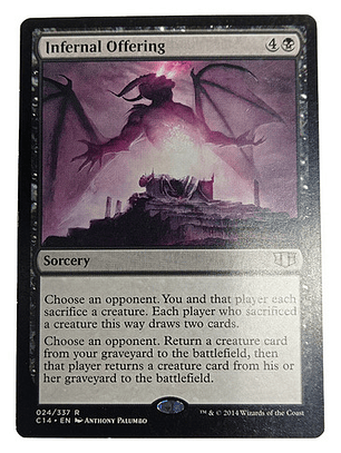 Carta Magic Infernal Offering [c14] Mtg Sorcery