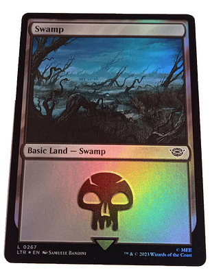 Carta Magic Lord Of The Rings Swamp Land (foil) Mtg