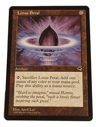 Carta Magic Lotus Petal [tempest] Mtg Artifact