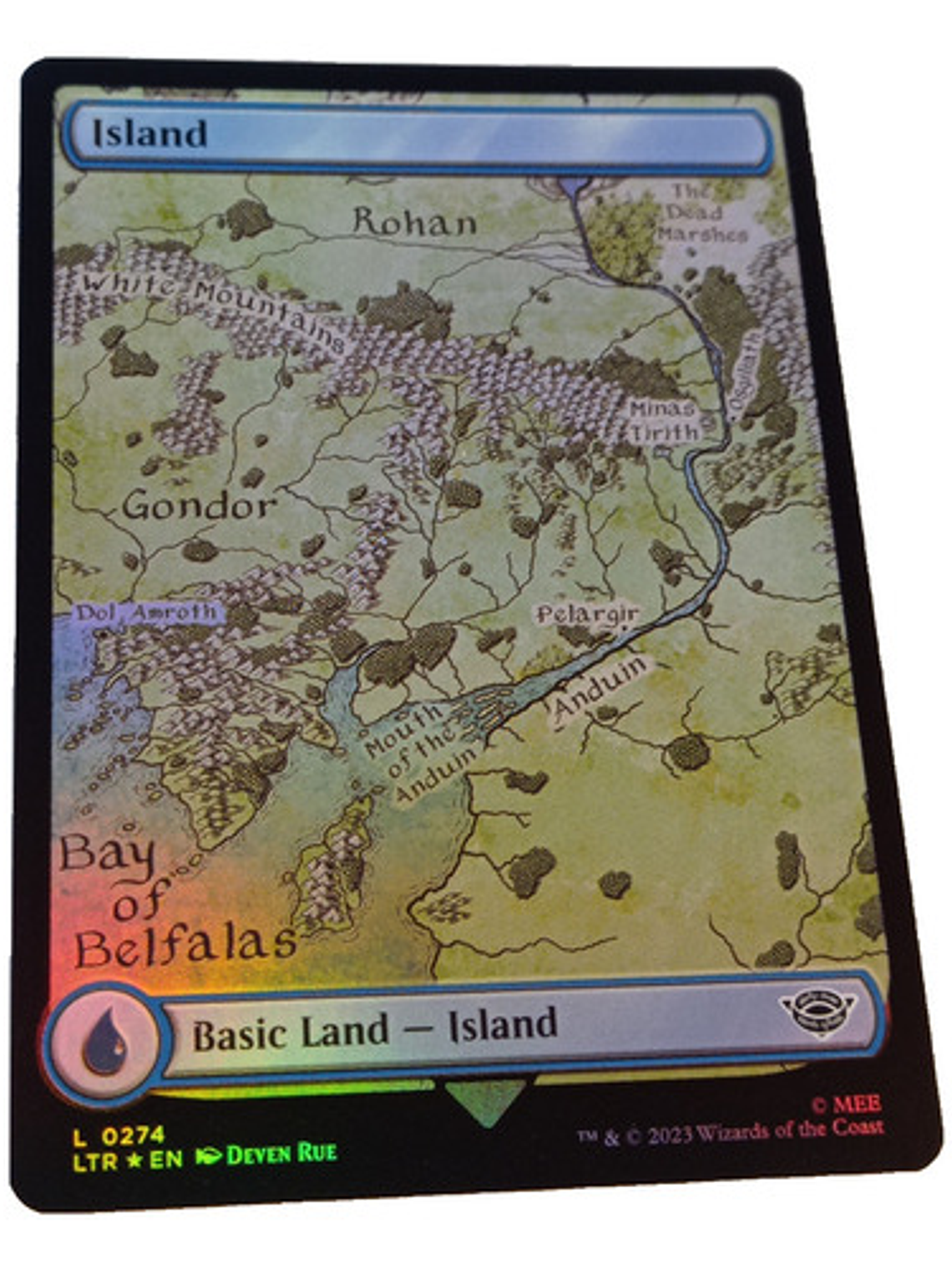 Carta Magic Lord Of The Rings Island Land (foil) Mtg Lotr 2