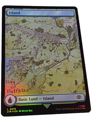 Carta Magic Lord Of The Rings Island Land (foil) Mtg Lotr
