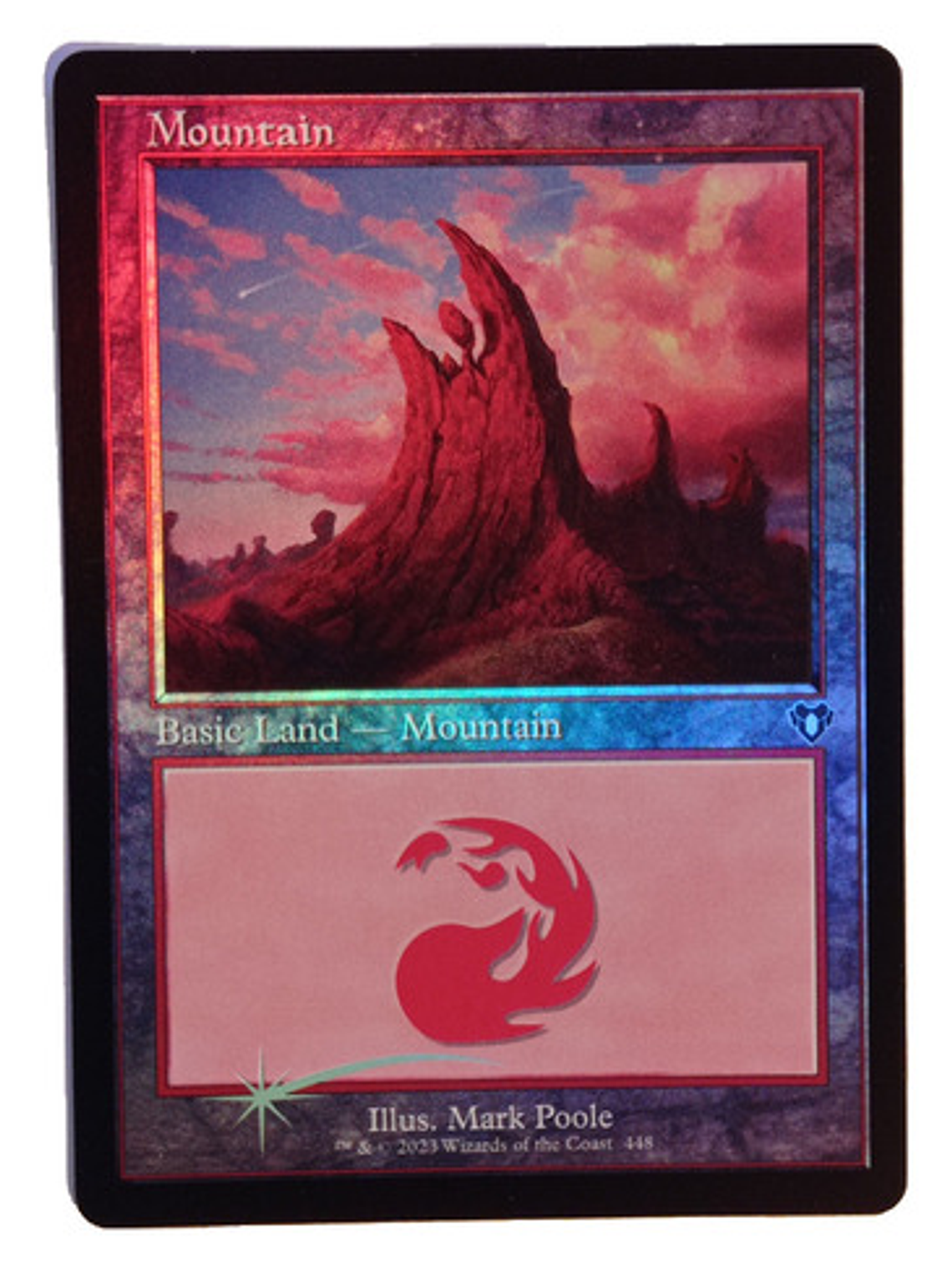 Carta Magic Commander Masters Mountain Land (foil) Mtg 1