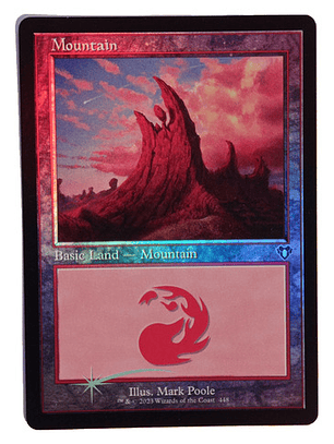 Carta Magic Commander Masters Mountain Land (foil) Mtg