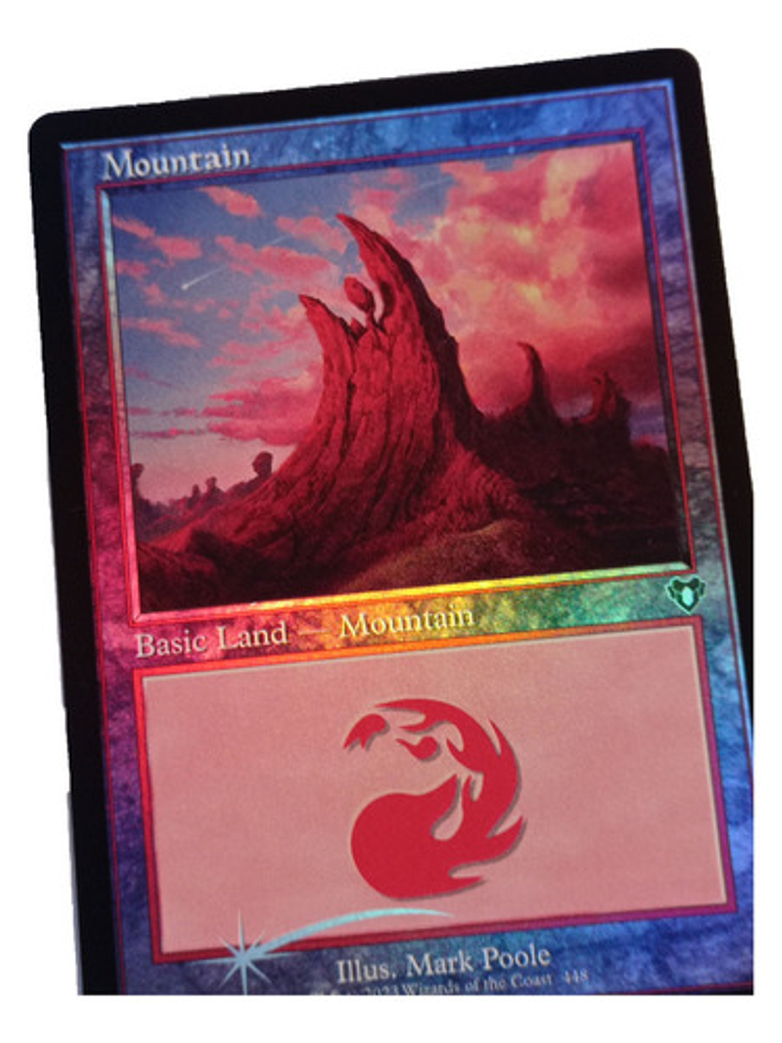 Carta Magic Commander Masters Mountain Land (foil) Mtg 2