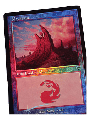 Carta Magic Commander Masters Mountain Land (foil) Mtg