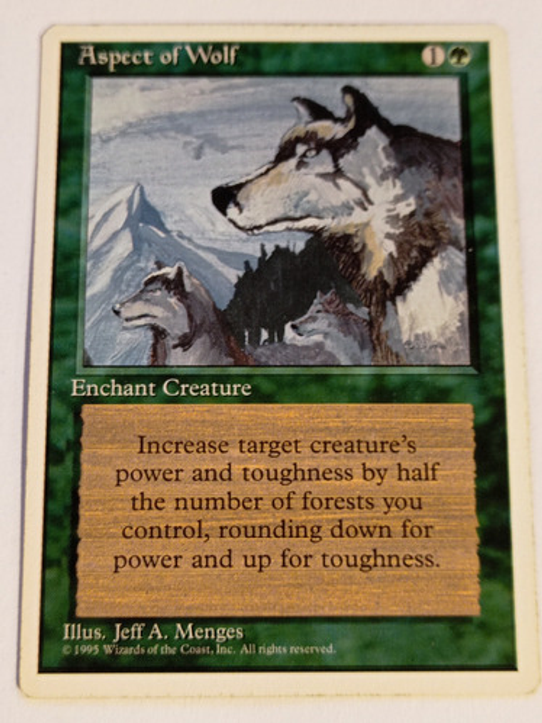 Carta Magic Aspect Of Wolf [4ed] Mtg Enchant Creature 1
