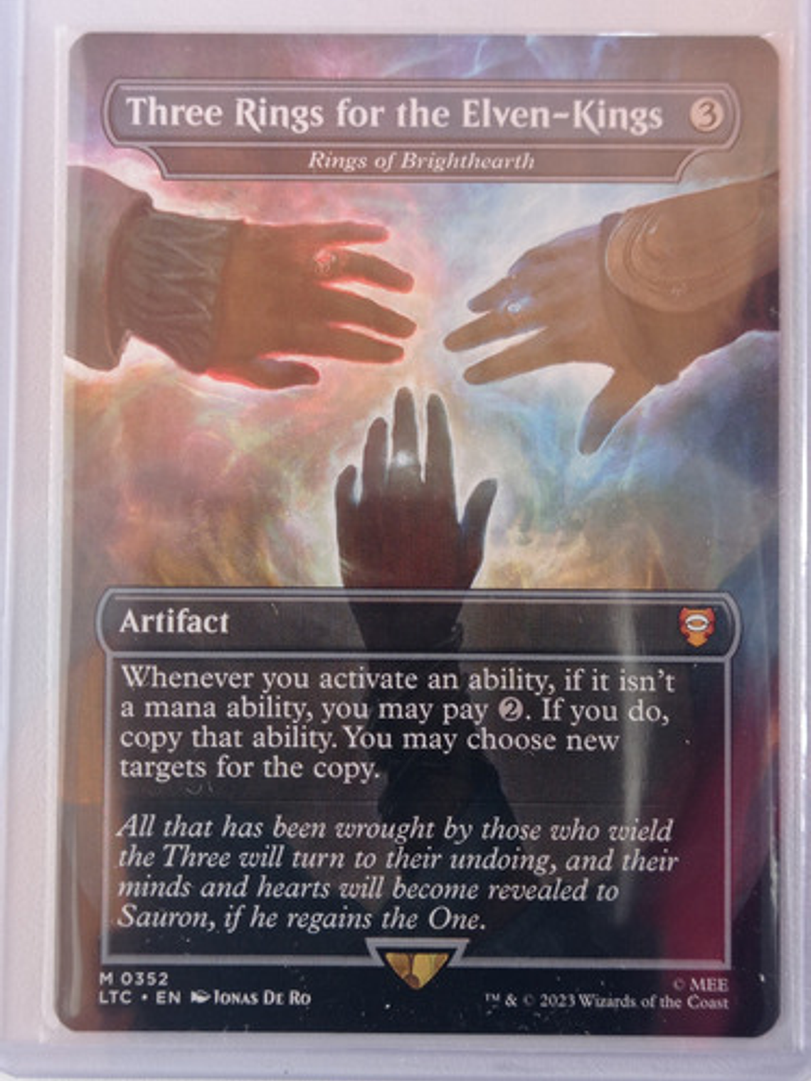 Carta Magic Three Rings Elven Kings [middle Earth] Mtg Artif 1