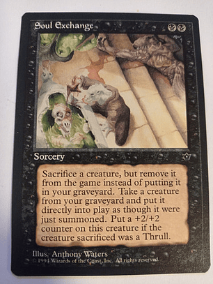 Carta Magic Soul Exchange [fallen Empires] Mtg Sorcery