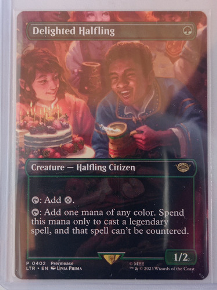 Carta Magic Delighted Halfling [middle Earth] Mtg Alternate 1