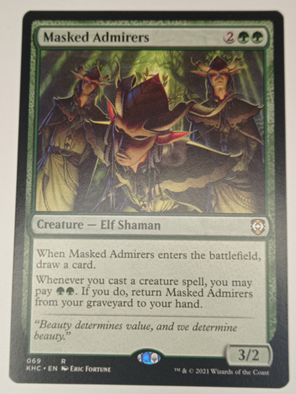 Carta Magic Masked Admirers [kaldheim Cmd] Mtg Elf 1
