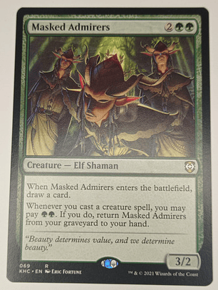 Carta Magic Masked Admirers [kaldheim Cmd] Mtg Elf