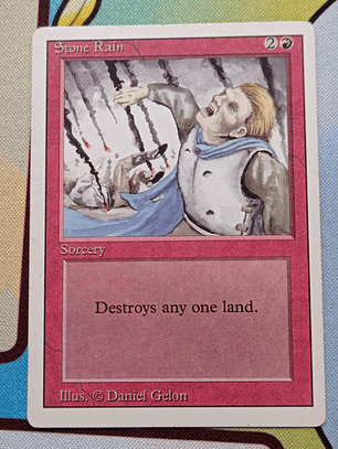 Carta Magic Stone Rain 1994 Revised Ed Mtg