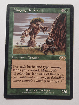 Carta Magic Magnigoth Treefolk 2001 Planeshift Mtg