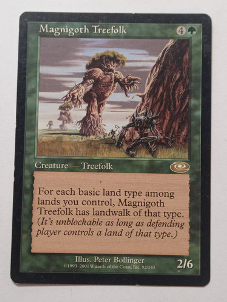 Carta Magic Magnigoth Treefolk 2001 Planeshift Mtg 1