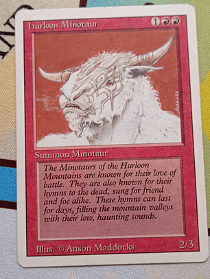 Carta Magic Hurloon Minotaur 1994 Revised Ed Mtg
