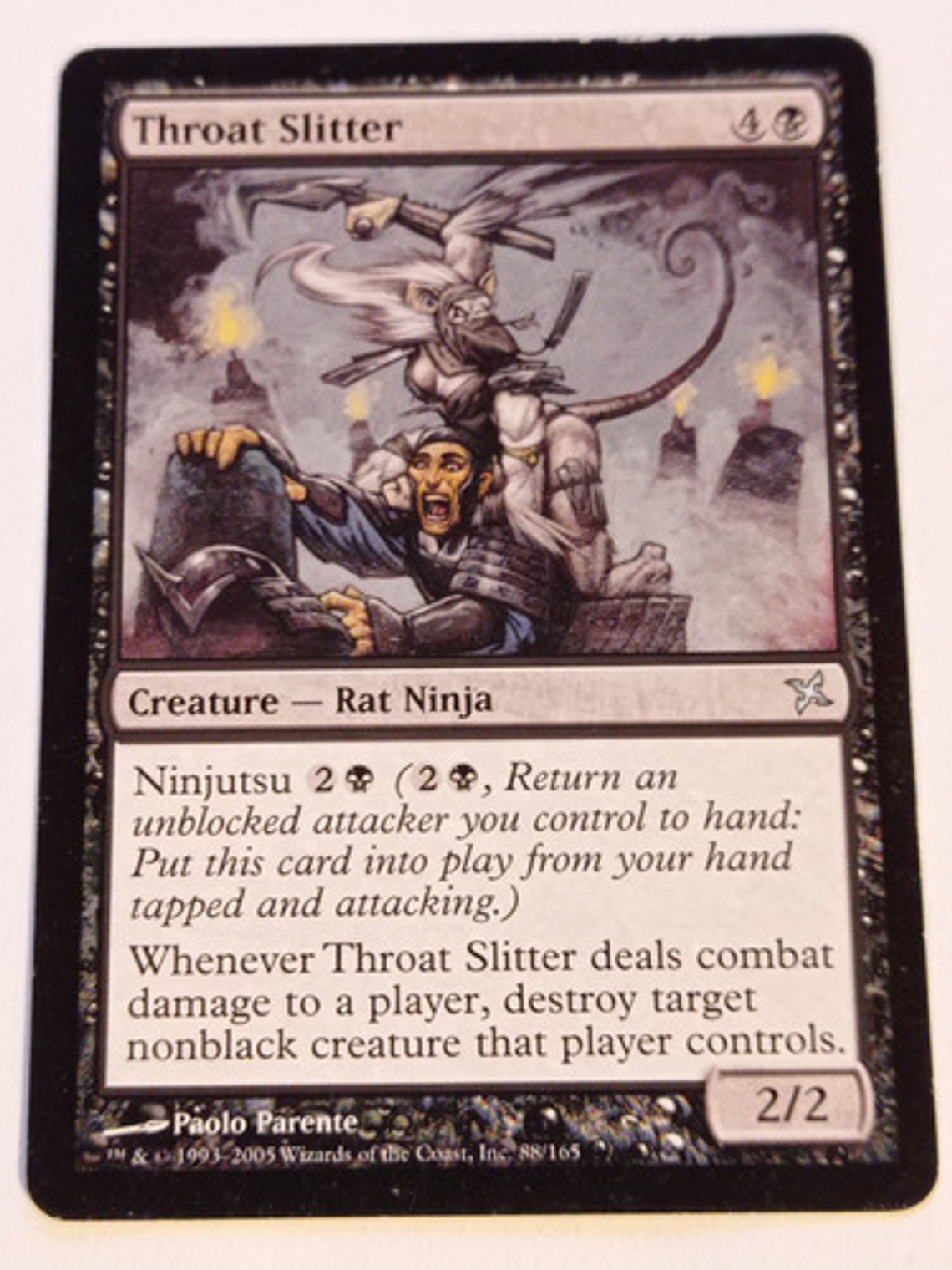 Carta Magic Throat Slitter [betrayer Kamigawa] Mtg Rat Ninja 1