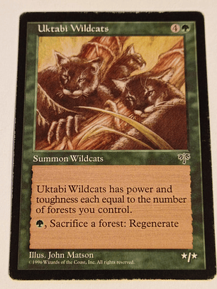Carta Magic Uktabi Wildcats [mirage] Mtg Creature