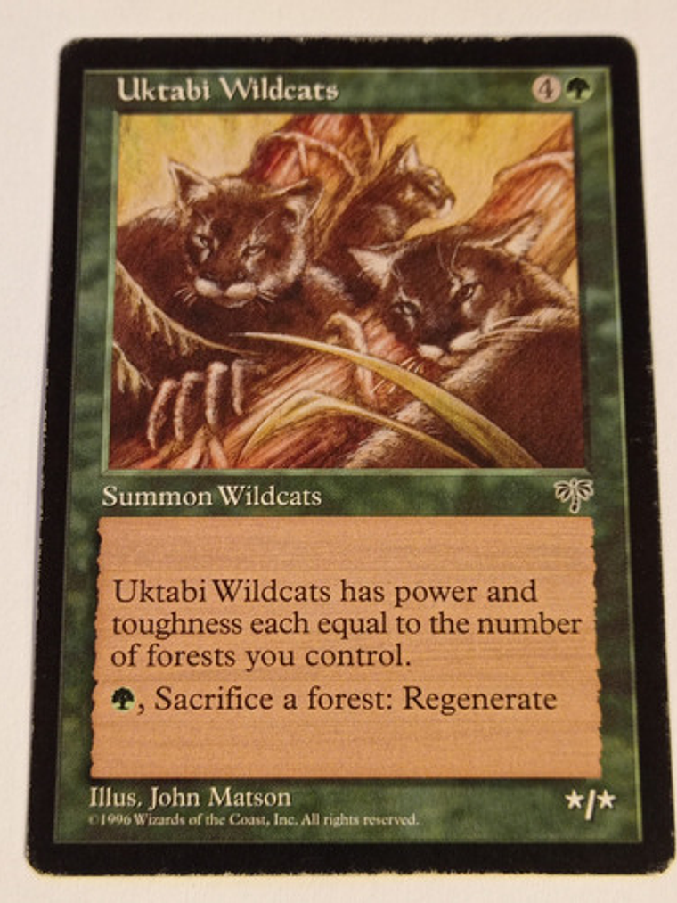 Carta Magic Uktabi Wildcats [mirage] Mtg Creature 1