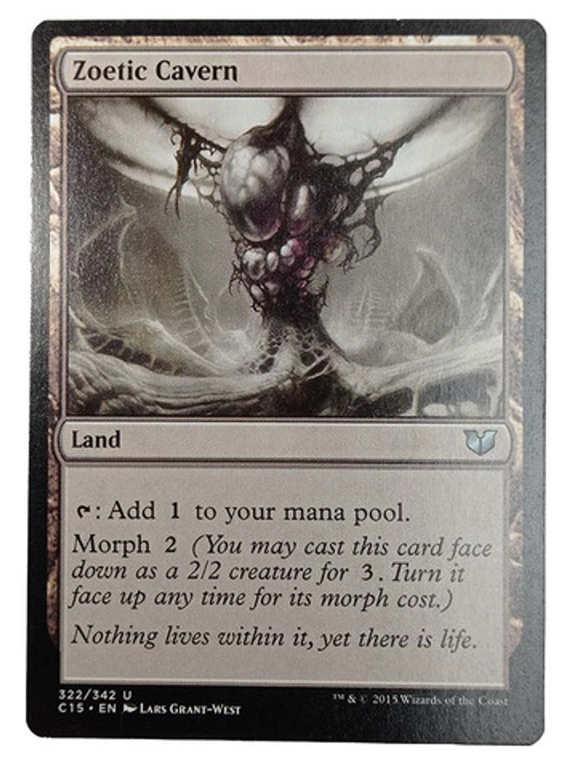 Carta Magic Zoetic Cavern [c15] Mtg Land 1