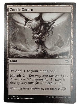 Carta Magic Zoetic Cavern [c15] Mtg Land